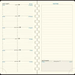 Agenda de poche Baby Croco Espace 17S spiralé - 1 semaine sur 2 pages - 9 x 17,5 cm - disponible dans différentes couleurs - Exacompta