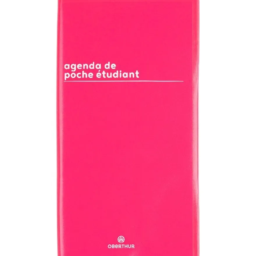 Agenda de poche Boréal Étudiant - 1 semaine par page - 9,5 x 18 cm - rouge - Oberthur