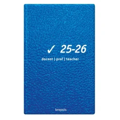 Agenda de poche Clear Prof - 1 semaine sur 2 pages - bulletin de notes - 9 x 16 cm - bleu - Brepols