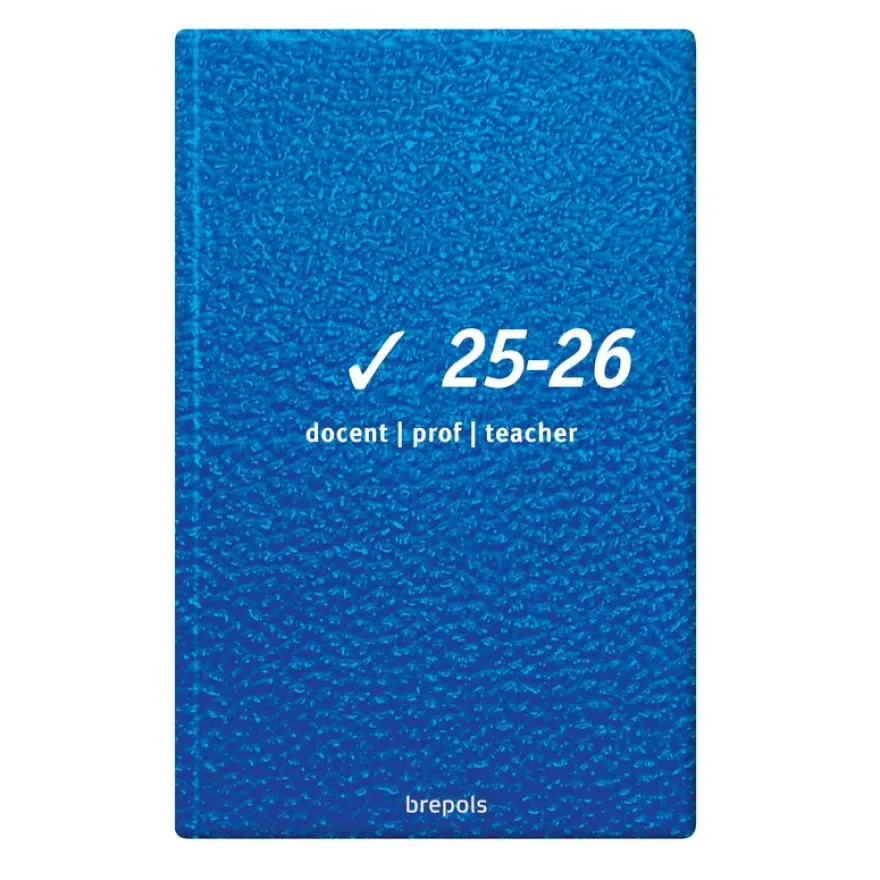 Agenda de poche Clear Prof - 1 semaine sur 2 pages - bulletin de notes - 9 x 16 cm - bleu - Brepols