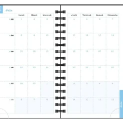 Agenda de poche Dodo & Cath Lady 16S spiralé - 1 semaine sur 2 pages - 9 x 16 cm - Poisson rouge - Exacompta
