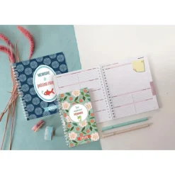Agenda de poche Dodo & Cath Lady 16S spiralé - 1 semaine sur 2 pages - 9 x 16 cm - Poisson rouge - Exacompta