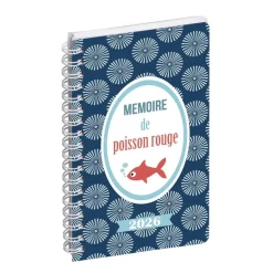 Agenda de poche Dodo & Cath Lady 16S spiralé - 1 semaine sur 2 pages - 9 x 16 cm - Poisson rouge - Exacompta