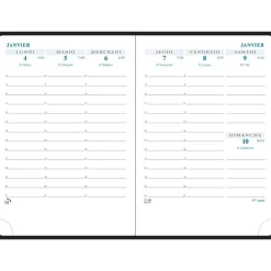 Agenda de poche Eden - 1 semaine sur 2 pages - 9 x 13 cm - disponible dans différentes couleurs - Exacompta