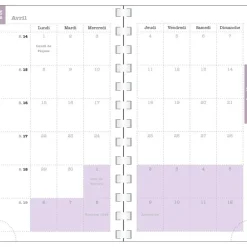 Agenda de poche Nubia - 1 semaine sur 2 pages - 9 x 16 cm - Bleu - Exacompta