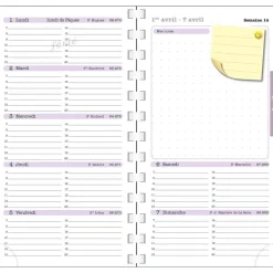 Agenda de poche Nubia - 1 semaine sur 2 pages - 9 x 16 cm - Bleu - Exacompta
