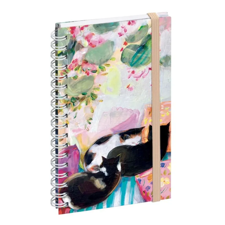 Agenda de poche Sophie Adde Lady 16S spiralé - 1 semaine sur 2 pages - 9 x 16 cm - Chats - Exacompta