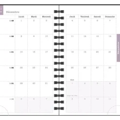 Agenda de poche Sophie Adde Lady 16S spiralé - 1 semaine sur 2 pages - 9 x 16 cm - Chats - Exacompta
