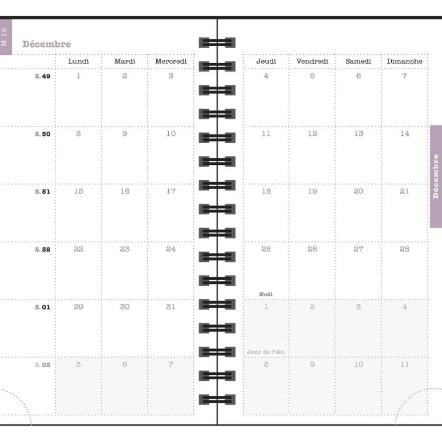 Agenda de poche Sophie Adde Lady 16S spiralé - 1 semaine sur 2 pages - 9 x 16 cm - Chats - Exacompta