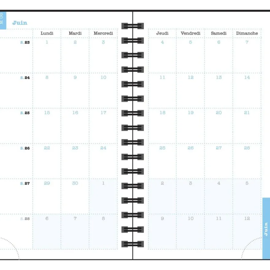 Agenda de poche Sophie Adde Lady 16S spiralé - 1 semaine sur 2 pages - 9 x 16 cm - Chats - Exacompta