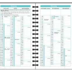 Agenda de poche Sophie Adde Lady 16S spiralé - 1 semaine sur 2 pages - 9 x 16 cm - Chats - Exacompta