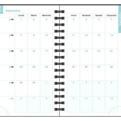 Agenda de poche Sophie Adde Lady 16S spiralé - 1 semaine sur 2 pages - 9 x 16 cm - Chats - Exacompta
