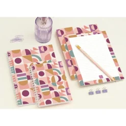 Agenda de poche spiralé 16 mois Paloma - 1 semaine sur 2 pages - 10 x 15 cm - Géométrique - Exacompta