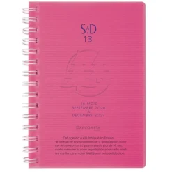 Agenda de poche spiralé 16 mois Linicolor - 1 semaine sur 2 pages - 9 x 13 cm - disponible dans différentes couleurs - Exacompta