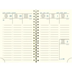 Agenda de poche spiralé 16 mois Linicolor - 1 semaine sur 2 pages - 9 x 13 cm - disponible dans différentes couleurs - Exacompta