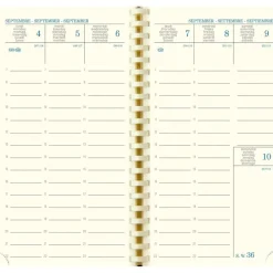 Agenda de poche spiralé 16 mois Nil - 1 semaine sur 2 pages - 9 x 16 cm - disponible dans différentes couleurs - Exacompta