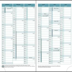 Agenda de poche spiralé Amélie EasyTime 17 - 1 semaine sur 2 pages - 9 x 17,5 cm - disponible dans différentes couleurs - Exacompta