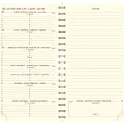 Agenda de poche Végétal Espace 16S spiralé - 1 semaine sur 2 pages - 9 x 16 cm - Vert/Or - Exacompta