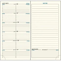 Agenda de poche Winner - 1 semaine sur 1 page - 9 x 17,5 cm - disponible dans différentes couleurs - Exacompta
