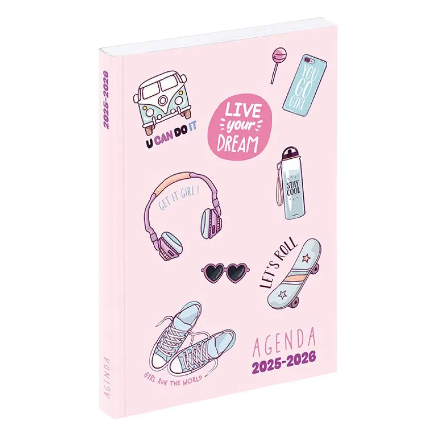Agenda Girl Power - 1 jour par page - 12 x 17 cm - Viquel