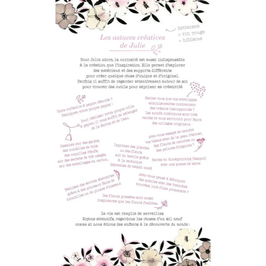 Agenda Green by Julie Adore - 1 semaine sur 2 pages - 16 mois - 9 x 16 cm - mauve - Exacompta