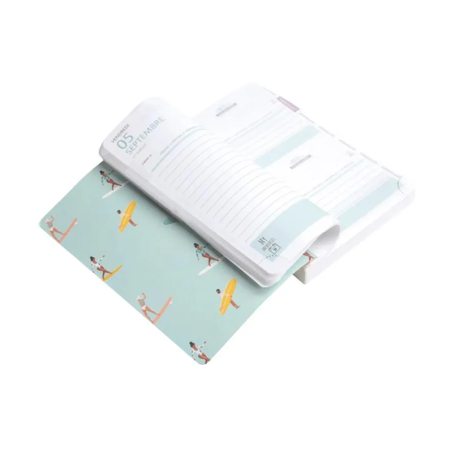Agenda Les Rideuses - 1 jour par page - 12 x 17 cm - Surf - Exacompta