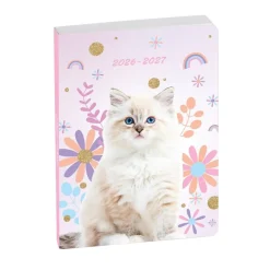 Agenda Lovely - 1 jour par page - 12 x 17 cm - Chat blanc - Exacompta