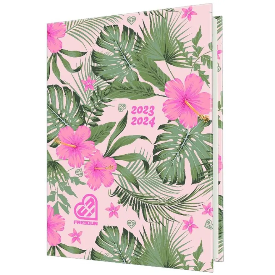 Agenda Miss Freegun - 1 jour par page - 12,5 x 17,5 cm - tropical clair - Oberthur