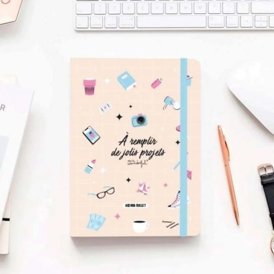 Agenda Mr Wonderful Jolis projets - 1 semaine sur 2 pages - 15 x 22 cm - Viquel