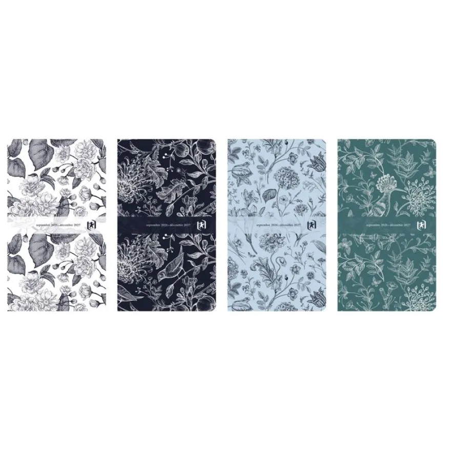 Agenda Oxford Romance scolaire 16 mois 9x17cm - Assorti
