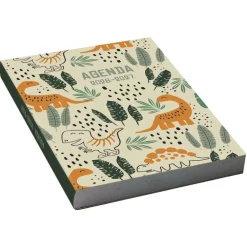 Agenda scolaire journalier 12 x 17 cm - couverture souple - motif préhistoire