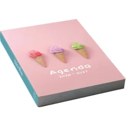 Agenda scolaire journalier 12 x 17 cm - couverture souple - motif gourmandise