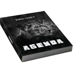 Agenda scolaire journalier 12 x 17 cm - couverture souple - motif animaux sauvages