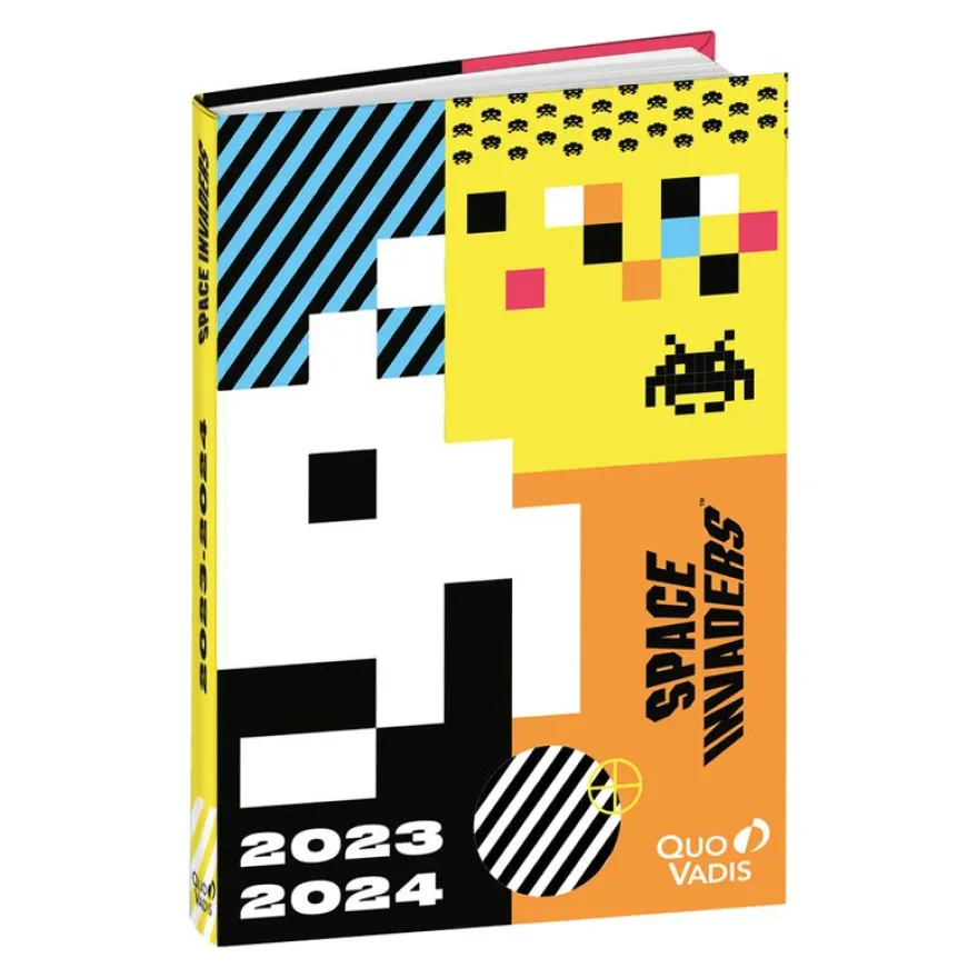 Agenda Space Invaders - 1 jour par page - 12 x 17 cm - iconic - Quo Vadis