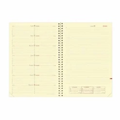 Agenda spiralé Impala Note 29 avec répertoire - 1 semaine sur 2 pages - 21 x 29,7 cm - noir - Quo Vadis