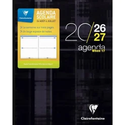 Agenda When - 1 semaine sur 3 pages - 16 x 22 cm - disponible dans différentes couleurs - Exacompta