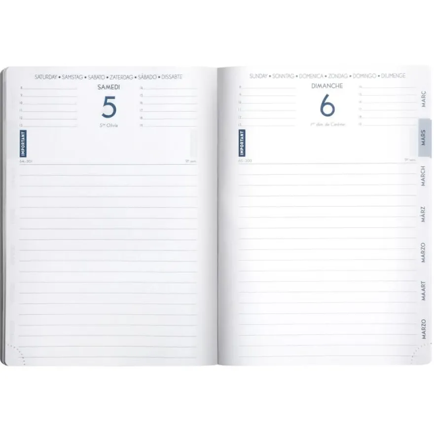 Agenda Winner - 1 jour par page - 15 x 21 cm - disponible dans différentes couleurs- Exacompta