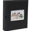 Album photos classique personnalisable mémo 200 ERICA "Square" pour 200 photos 11,5 x 15 cm coloris noir