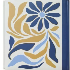 Album photos fantaisie mémo 200 ERICA "Flowers 4" pour 200 photos 10 x 15 cm coloris bleu & jaune