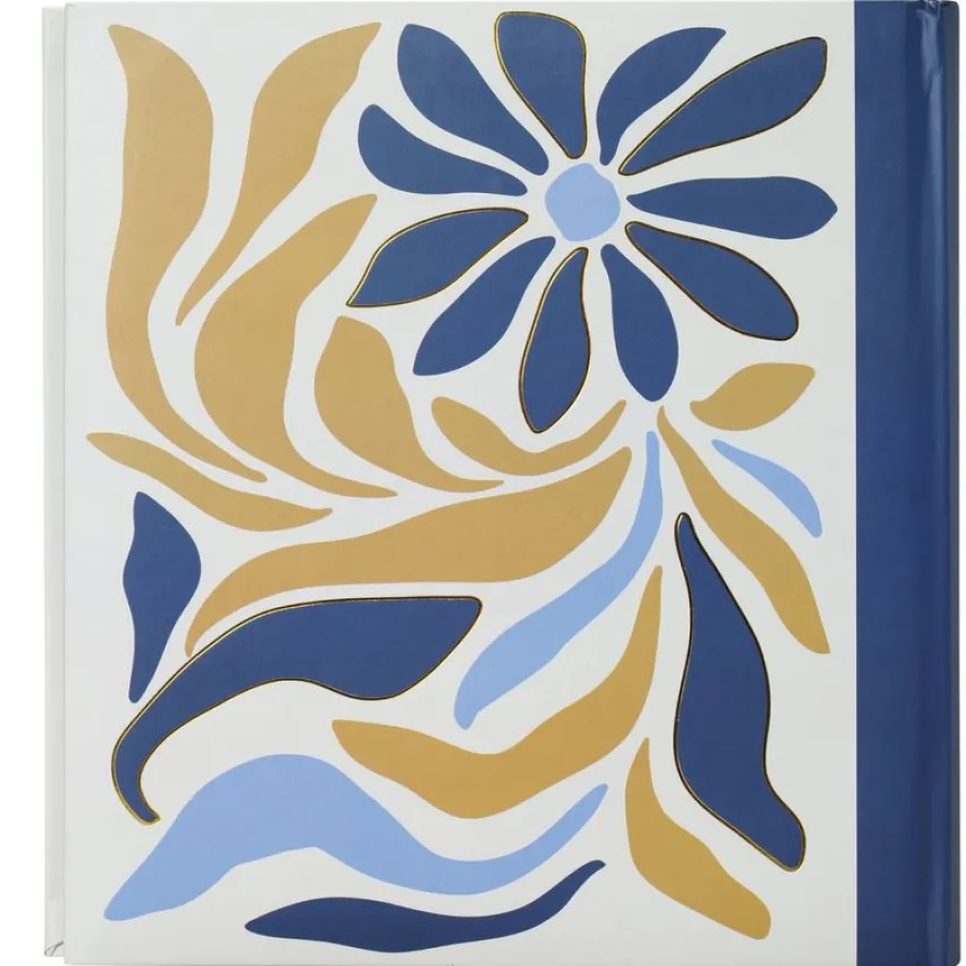 Album photos fantaisie mémo 200 ERICA "Flowers 4" pour 200 photos 10 x 15 cm coloris bleu & jaune