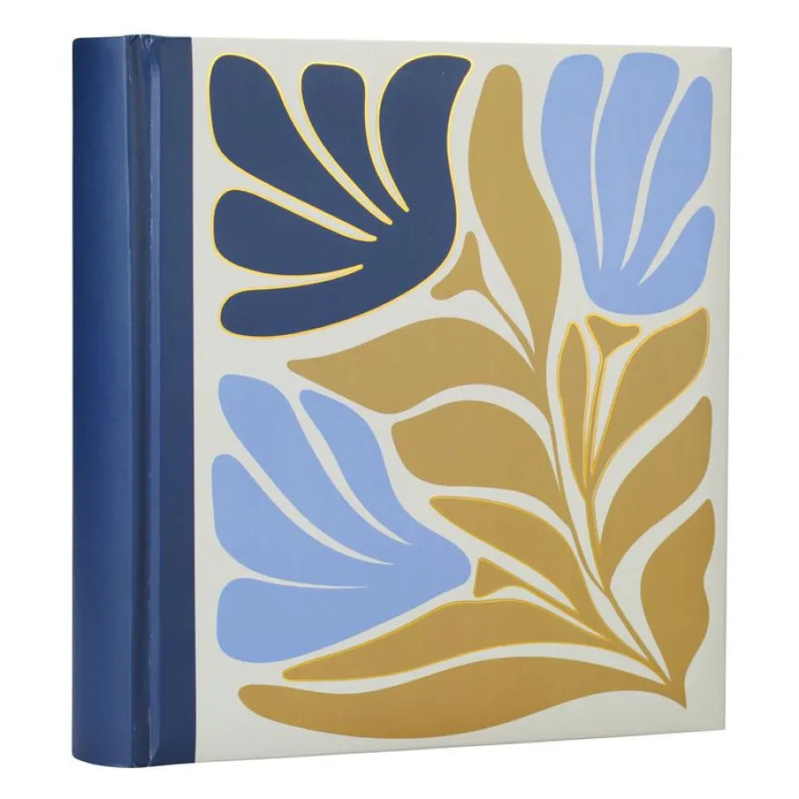 Album photos fantaisie mémo 200 ERICA "Flowers 4" pour 200 photos 10 x 15 cm coloris bleu & jaune