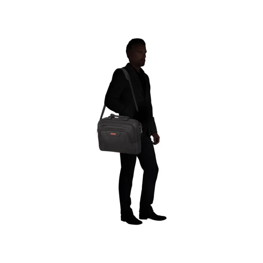 American Tourister AT WORK - Sacoche pour ordinateur portable 15,6" - Noir/Orange