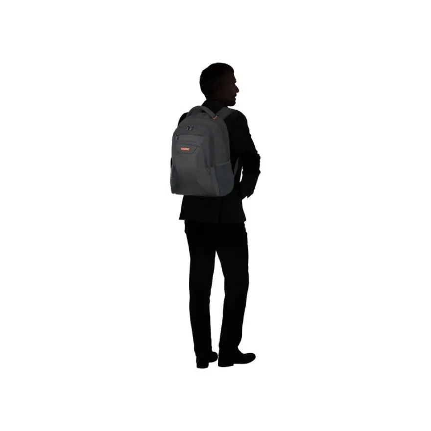 American Tourister AT WORK - Sac à dos pour ordinateur portable 17,3" - Noir/Orange