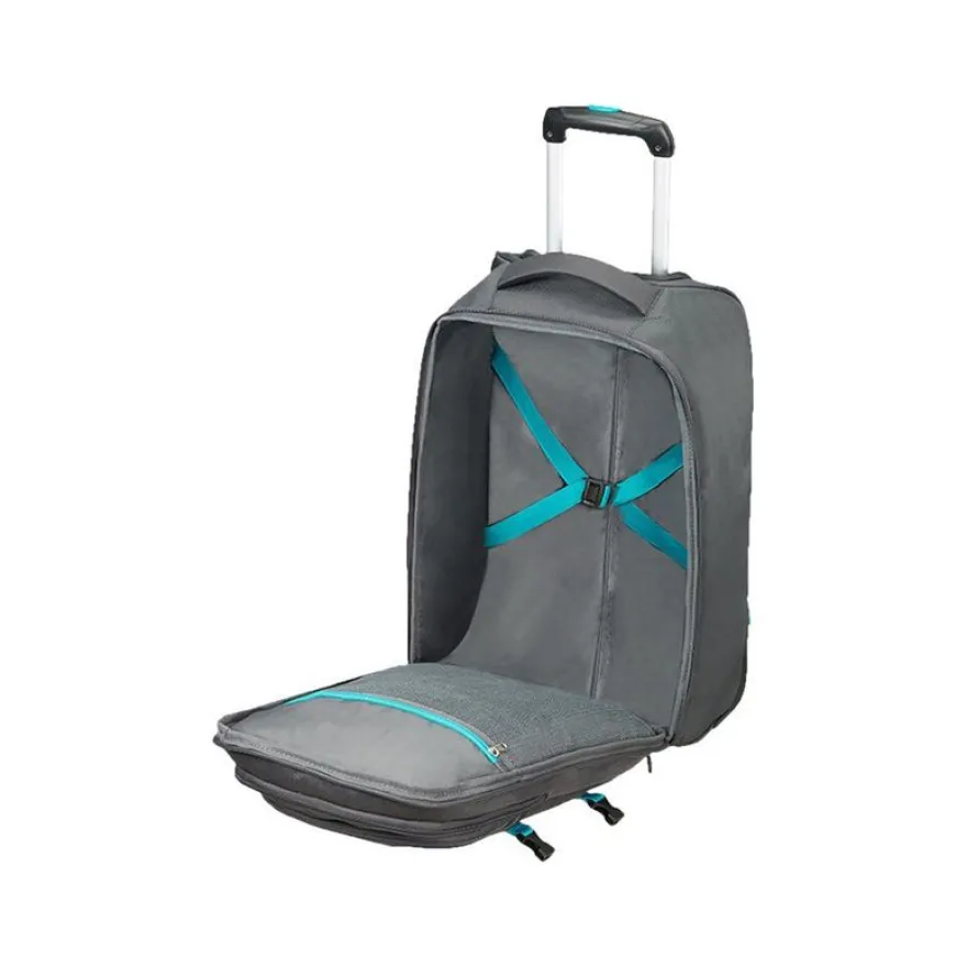 American Tourister Road Quest - Sac à dos trolley pour ordinateur portable 15,6" - gris/turquoise
