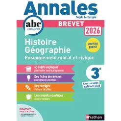 Annales brevet physique chimie - SVT - techno 2026 - corrigé