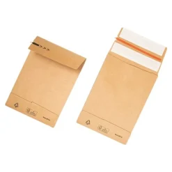 Antalis - 250 Pochettes Enveloppes aller-retour - 16,2 x 22,9 x 4 cm (C5) - brun - double bande adhésive