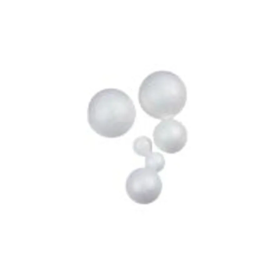 Apli - 10 boules polystyrène - blanc