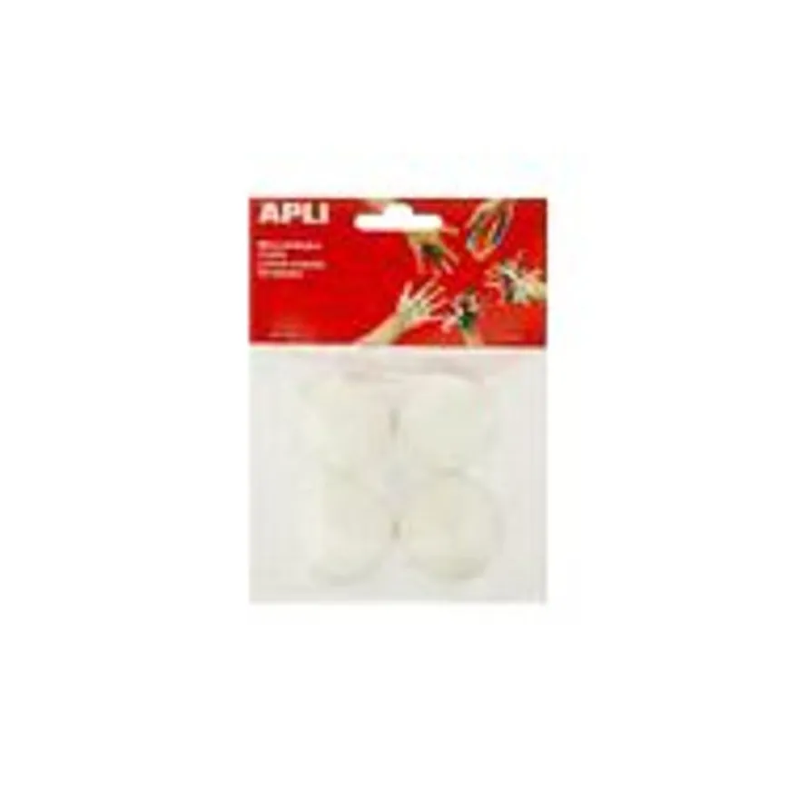 Apli - 4 boules polystyrène - blanc