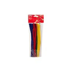 Apli - 50 chenilles - blanc, jaune, rouge, vert foncé, bleu foncé