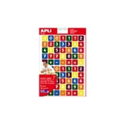 Apli - 3 feuilles gommettes chiffres - coloris assortis